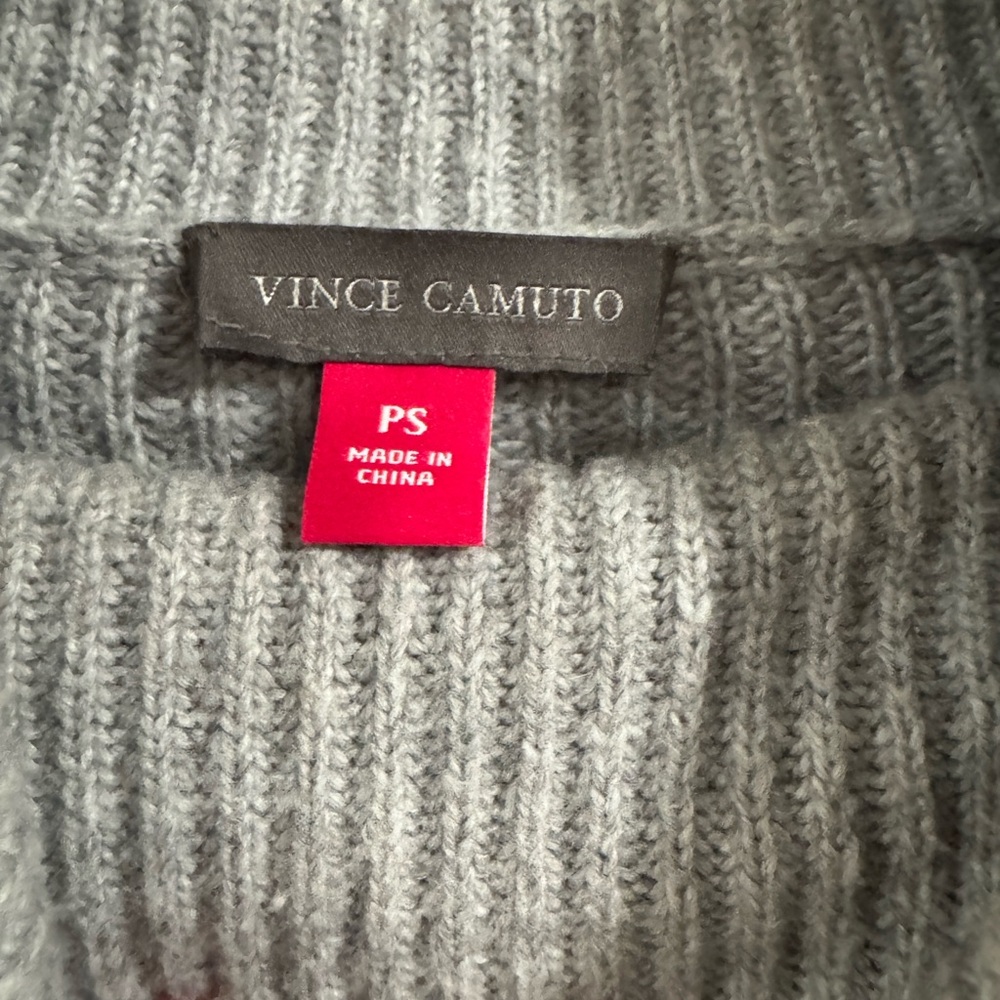 Vince Camuto Womens‎ Gray Ribbed Turtleneck Knit Sweater PS RN 51323 - Picture 2 of 5